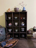 容山堂实木茶杯架挂墙中式小博古架展示架茶具收纳柜多宝阁古董架 海棠形烧桐木收纳柜大12格 实拍图
