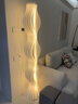 慕光草裙落地灯客厅灯北欧卧室沙发旁边氛围灯奶油风网红ins2025新款 11片-脚踏开关-单色暖光-60W 实拍图