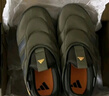adidas ADIPUFF面包鞋防滑耐磨一脚蹬柔软舒适棉鞋阿迪达斯轻运动   橄榄绿/草绿色/棕色（推荐选大半码）   36.5 实拍图