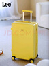 Lee高颜值拉链行李箱女拉杆箱学生万向轮男旅行密码箱子奶酪黄26英寸 实拍图