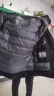 啄木鸟中老年人羽绒服男装爸爸加厚中长款脱卸内胆大码宽松外套冬季衣服 黑色 XL(建议130-150斤) 实拍图