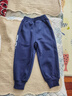 罗蒙儿童裤子男童冬款儿童运动裤束脚卫裤校裤女童校园裤藏青薄绒110 实拍图