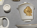 苏氏陶瓷羊脂玉瓷描金福佑茶具套装非遗制作悬停盖碗茶壶8功夫茶杯礼盒装 实拍图