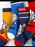 ULTRAMAN奥特曼儿童袜子秋冬加厚毛圈中筒袜男孩棉袜AHM3022四双 20-22cm 实拍图