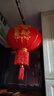 初奥大红灯笼大门挂的2026新年装饰春节元旦装饰品植绒布节庆年货led 一对80#【荐店面/阳台】+灯 48cm 实拍图