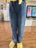 贝孩趣女童牛仔裤春秋冬学生洋气儿童加绒裤子中大童秋冬装直筒阔腿裤潮 QK208【春秋款】 150 码建议身高140cm 实拍图