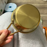【厨房必备】不锈钢韩式米酒碗带把料理调料拌饭小碗热凉酒碗 金色（带手柄） 10.5cm （200ML） 实拍图