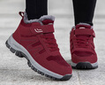 步步快足力健老人鞋女冬季棉鞋防滑加绒保暖中老年健步鞋加厚妈妈休闲鞋 9009大棉女款枣红 38 (240mm) 实拍图