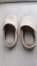 merdor日式家居棉拖鞋女秋冬季情侣软底室内静音卧室木地板居家防滑 米色 M适合35-38 实拍图