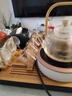 正扬电陶炉煮茶器煮茶壶套装办公透明玻璃茶具泡茶壶烧水电茶炉可保温 春鸣白900提+6色把+架长琴黑 实拍图