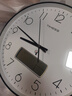 Timess 挂钟电波钟客厅万年历2025新款钟表简约日历时钟自动对时挂墙表 钢琴黑35CM电波款 实拍图