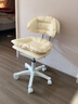 榛名匠吧台椅现代简约高椅子旋转前台收银升降家用高脚凳靠背轻奢酒吧椅 米白色【双层靠坐】轻音万向轮 实拍图