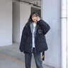WASSUP UOSNE美式潮牌棉服男女款秋冬季宽松假两件羽加厚绒服青少年棉衣外套男 黑色（BA23） XL (推荐体重130-150斤） 实拍图