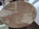 满弓菜板商用银杏砧板整木原木家用实木非拼接厨师加厚白果树砧板圆型 纯原木 无拼接 不上腊 无胶水 直径43cm（厚度8厘米） 实拍图
