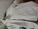 特步防泼水外套新款男夹克上衣跑步训练服户外双层风衣运动服 棉花白/影灰色-0057 S 实拍图