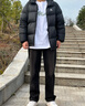 骆驼火焰羽绒服男士冬季加厚白鸭绒情侣面包服保暖外套M33CR07131A 实拍图