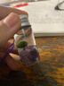 海藻球diy随身瓶天然水晶生态瓶新奇好养水培植物创意迷你植 紫水晶+玻璃随身瓶+半岁球 +挂绳 普通款 晒单实拍图