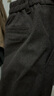MUJI女式 弹力起毛 抽褶裤 休闲西裤长裤子春秋款 BE1P0C3A 深棕色 M (160/66A) 实拍图