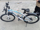 凤凰（Phoenix） 山地自行车成年人男士女士学生变速减震油刹线刹山地车自行车 白蓝色辐条轮高碳钢车架 26寸（身高160-180左右） 27速数字指拨/默认线碟可改油碟 实拍图