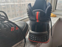 乔丹QIAODAN男鞋磨砺篮球鞋秋季新品高帮皮面减震耐磨球鞋 黑色活力橙(高帮加绒) 42 实拍图