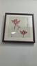 紫腾随轩齐白石装饰画新中式客厅背景墙面挂画卧室饭厅餐厅水墨虾壁画 荷花A款 40*40cm红木色实木框 实拍图