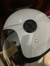 AD新国标3C认证电动车头盔男女士四季通用电瓶车安全帽女款夏季双镜防晒骑行轻便半盔165-1雪花白 实拍图