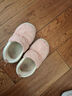 儿童棉拖鞋冬季包跟防水防滑小孩男女童拖鞋秋冬加绒保暖宝宝棉鞋 布粉色【小白底3.0CM】 34 -35码【内长21CM】 实拍图