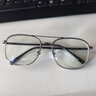 WAN XIN 新款 1.67超薄高清防蓝光镜片男可配度数送商务眼镜框女Z 9051黑银 时尚眉线框加大加宽 配万新1.67MR-7超薄防蓝光镜片 实拍图