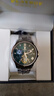 花花公子（PLAYBOY）男士手表机械表男款潮流防水镂空飞轮手表男夜光新款 银绿钢带/精美礼盒/定制刻字 实拍图