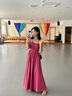 具趣茶歇法式玫红色吊带连衣裙子女夏季新款收腰显瘦海边度假长裙 玫红色 M 80-100斤 实拍图