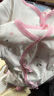棉芹 新生儿衣服婴儿春秋款连体衣贴身纯棉睡衣0-3个月宝宝打底内衣 浅粉小熊【2件装 四季款】 59cm [推荐1-3个月体重8-12斤] 实拍图