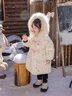 奇诺鼠【官方正品】儿童雪地靴男女童冬季防寒加绒加厚宝宝学步棉鞋保暖 卡其色 29 码(适合脚长17.7-18.2cm) 实拍图