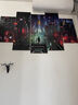 赛博朋克挂画网吧酒吧背景墙面装饰卧室墙壁画电竞酒店房间装饰画 C32AZ37-01 20*40cm*2+20*60cm*3布纹膜 实拍图