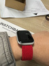 BHO【热销5万+】适用苹果手表表带apple iwatch s10/s11表带s9/se3/2单圈编织表带s8/7尼龙女士男生款 红色 44/45/46表盘S码【腕围161-173mm】 实拍图