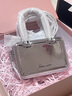 CHARLES&KEITH复古纯色饼干包手提小方包包女包生日礼物新年礼物CK2-30782297 Silver银色 S 实拍图