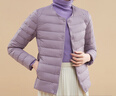 雪中飞羽绒内胆女轻薄羽绒服女短款新款冬季内搭修身时尚羽绒服外 烟雾紫 L (165) 实拍图