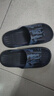 百慕倾臣防臭拖鞋男士夏季室内外穿简约潮流沙滩轻便舒适防滑浴室洗澡凉鞋 黑色 42-43 适合41-42 实拍图
