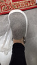 美瑞家四季家居拖鞋亚麻底布鞋月子鞋棉拖鞋男女室内薄款厚底棉鞋吸汗 浅卡 42-43 (适合40-41码脚) 实拍图