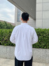Gap男装2025春季新款纯棉基础款翻领长袖衬衫常规上衣美版422488 白色 422488 L 美码 XL亚洲码185/104A 实拍图