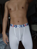 LOOKSEE免穿内裤丝质薄款紧身秋裤男士性感U凸打底修身衬裤单件T6098k 简白T6098K-187 M 实拍图