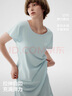 蕉内棉棉300S睡裙女士莫代尔夏季凉感睡衣带杯防走光短袖无袖吊带睡裙 【短袖带杯】苏雾蓝 S 实拍图