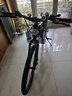 云宵自行车成人山地自行车学生变速赛车双减震单车铝合金单车学生车 顶配钢架辐条轮-黑白-非减震 24寸21速【140-165cm】 实拍图