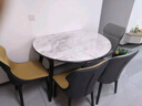 全友家居 现代简约岩板餐桌椅子组合小户型方圆两用可伸缩功能饭桌 实拍图