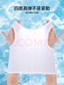 浪莎束胸les内衣女大胸显小塑胸帅t学生运动防震缩胸背心 白色XXXL 实拍图
