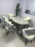 尊语轻奢岩板茶桌椅组合现代简约阳台小茶几客厅家用2025新款功夫茶台 意大利灰 1.8m单茶桌+5太空椅 实拍图