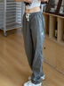 Foss Phil牛仔裤男秋冬季宽松直筒休闲美式高街潮流垂感长裤S336中蓝2XL 实拍图