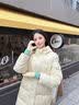 森马（Semir）羽绒服女中长款大毛领连帽显瘦2024冬新款工装风防风保暖外套 粉紫（白鸭绒）70028 S 实拍图