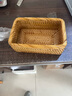 越南进口藤编收纳筐桌面长方形玩具零食田园收纳篮编织出口 小方筐小号20*13*高6 实拍图