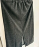 三彩冬款半身裙高腰弹力直筒裙开叉长裙简约气质女 深邃灰 M 160/68A 实拍图