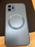 奶小鸭 【AG磨砂】适用苹果12手机壳 iphone12保护套magsafe磁吸充电超薄磨砂全包防摔男女款 宝石蓝 实拍图